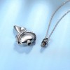 Quiges Stainless Steel Memorial Cremation Urn Pendant Ash Holder Heart