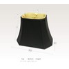 Royal Designs, Inc. BSO-710-18BLK/GL Rectangle Cut Corner Basic Lamp Shade,