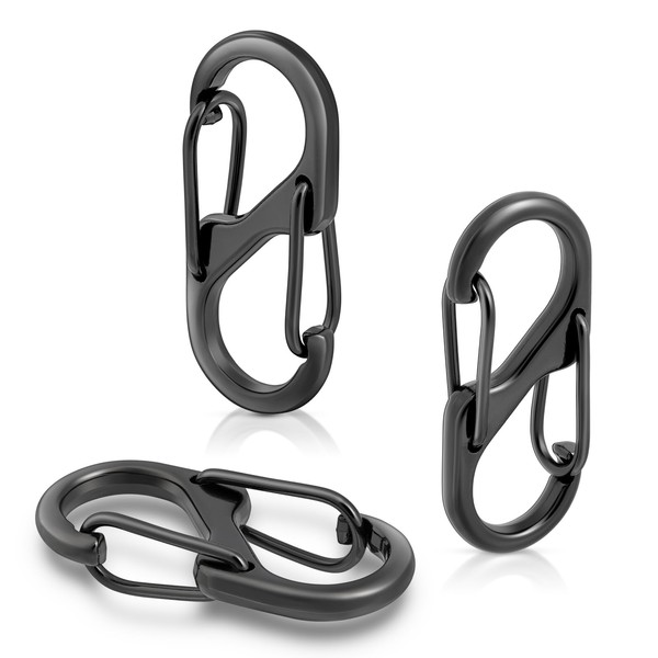 12Pcs Metal Carabiner Clip Lobster Clasp Spring Snap S Hooks