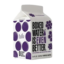 Boxed Water 8.5 oz. (24 Pack) – Blackberry in Boxes, BPA-Free, Refillable Cartons, Sustainable Alternative to Plastic Bottled Water, Mini Water for Kids