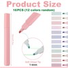 YanBous Pack of 16 Pastel Highlighters - Aesthetic Highlighter Pens
