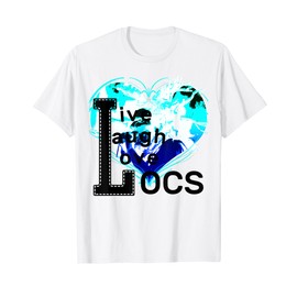 LIVE LAUGH LOVE LOCS MUSIC | Colorful Heart Designed T-Shirt