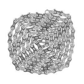 6/7/8/9/10 Speed Bike Chain, Electroplating Silver Mountain Bike Chain, 116 Links Bicycle Chain, High Speed Anti Rust Steel Bike Derailleur Chain for Road Mountain Racing Cycling Hybrid (10 speed)
