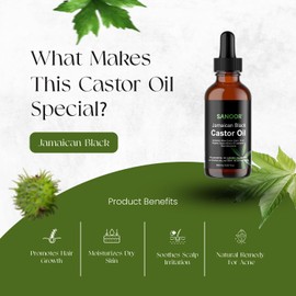 Jamaican Glow Castor Elixir Oil | 100% Pure (2.02oz)| Pure and Natural - Premium Grade Oil for Hair Growth, Eyelashes and Eyebrows| Infused with Nutrients Pure Hair Butter | Cold-pressed | 60ml