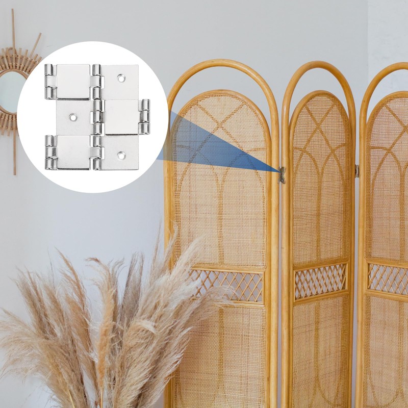 sourcing map Double Acting Hinges Folding Screen, 2Pcs 2.99" Double