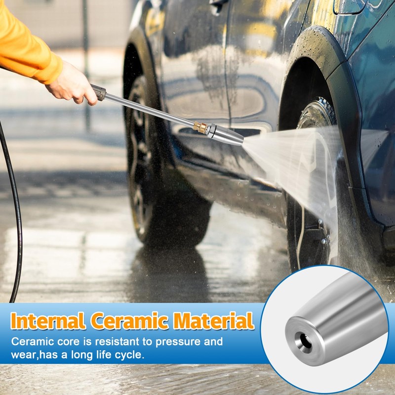 Boltigen Stainless Steel Turbo Nozzle Pressure Washer, 360° Rotating Pressure