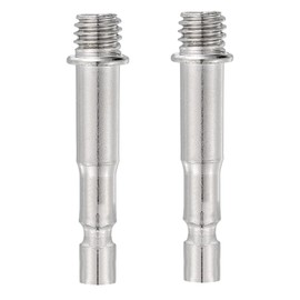 PATIKIL 2 Pack Boom Arm Joint Head Converter 3/8" Screw Head Bolt Mount Connector Adapter for Microphone Stand Phone Holder Boom Scissor Arm Stand Silver
