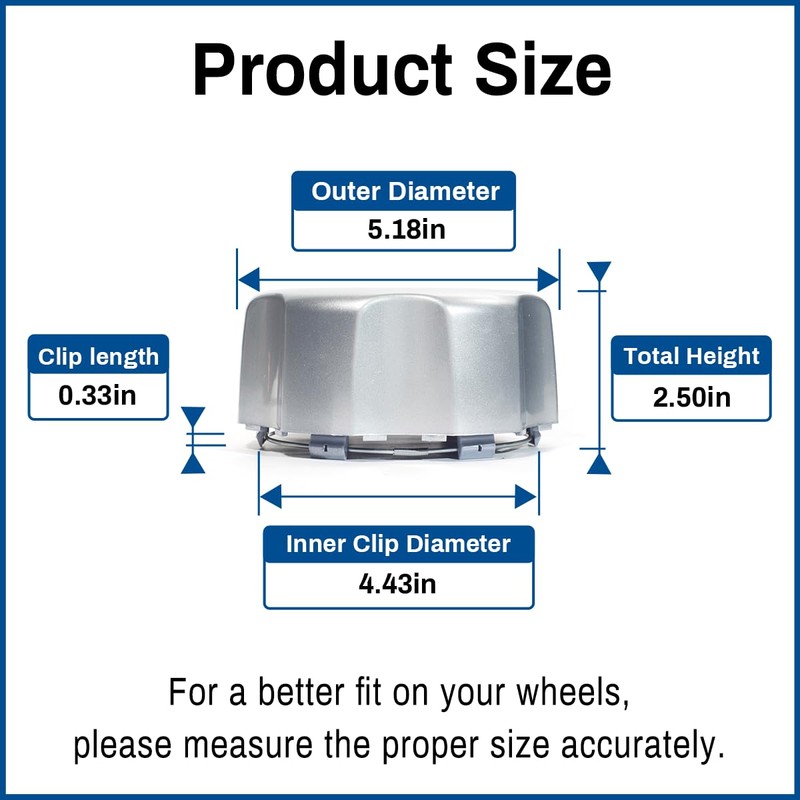 GTownWorks 4PC Wheel Center Cap for Nissan Pathfinder Xterra Frontier