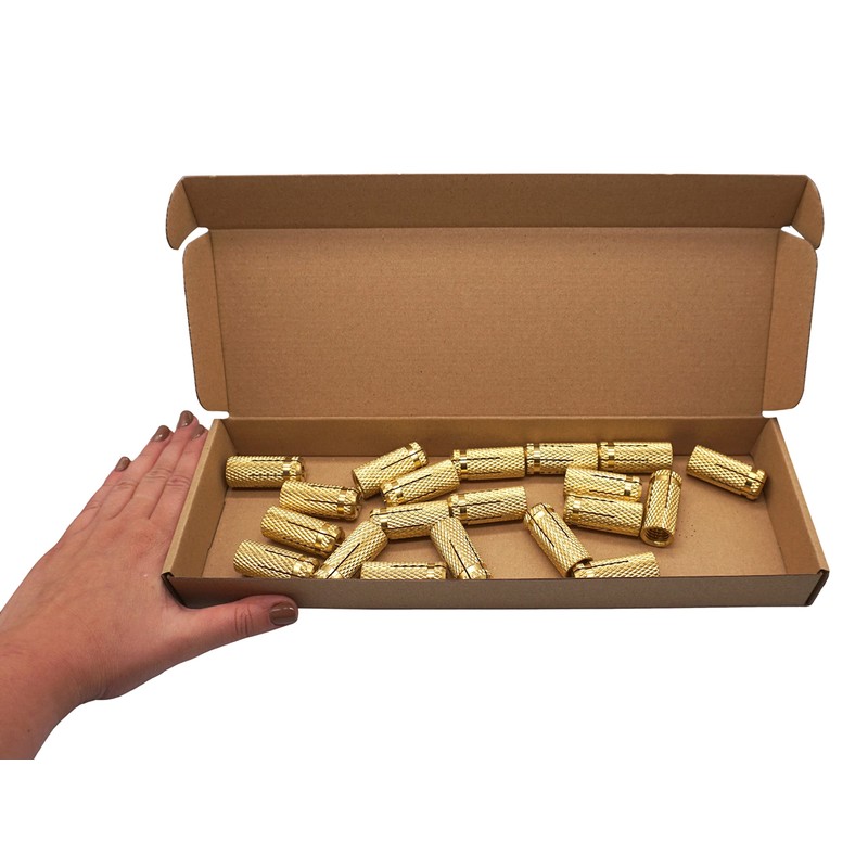 SKIR'CO (Pack of 20) Brass Drop in Anchor M14 x