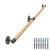 SELEWARE 51" Wood Handrail Indoor Stairs Handrail Wall Mount Handrail