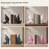 Hippo Bookends for Heavy Books, Decorative Bookends (Ocean Teal)