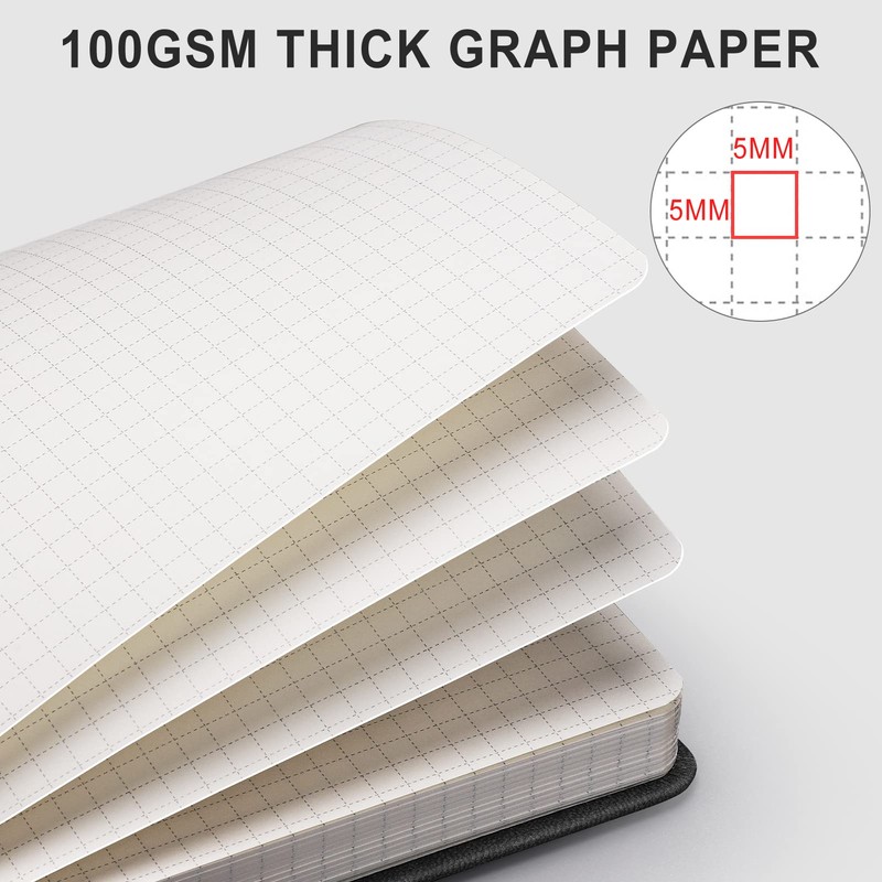 AHGXG Graph Paper Notebook - 320 Pages Grid Notebook Thick