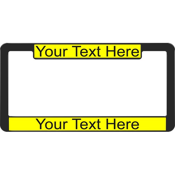 Premium Plastic Black Personalized with Custom Text Design Laser Engraved