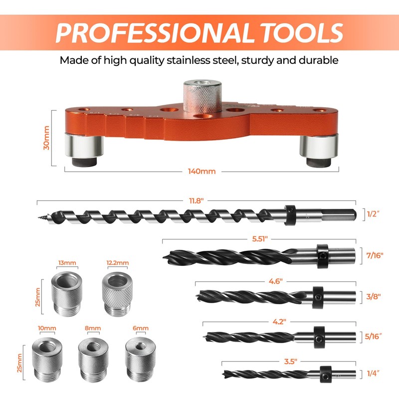 Dowel Jig Kit for Floating Shelf Bracket(& 1/2" x 11.8"