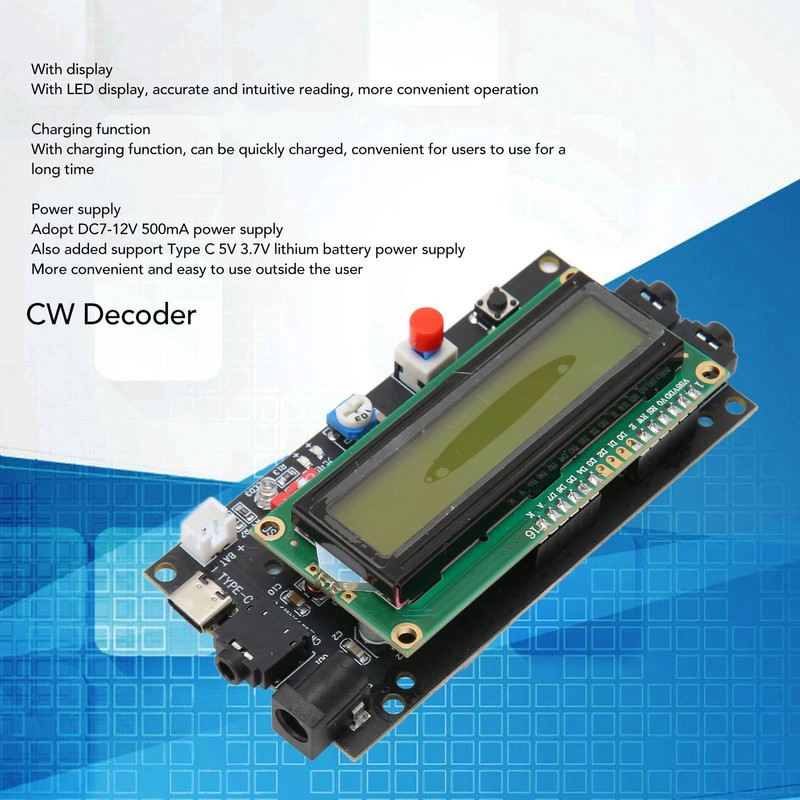 CW Decoder, Morse Code Translator with LED Display, Accurate and