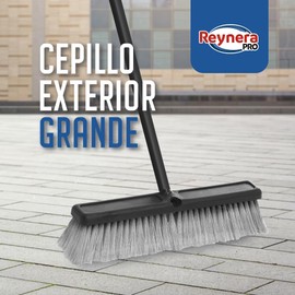 REYNERA - Escoba Cepillo Limpieza Industrial para Exteriores y Superficies amplias como terrazas cocheras o banquetas Color Negro, Somos la Mejor Opción en Soluciones de Limpieza para Tu Hogar