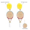 Tennis Racket Dangle Drop Earrings Tennis Racket Jewelry for Women