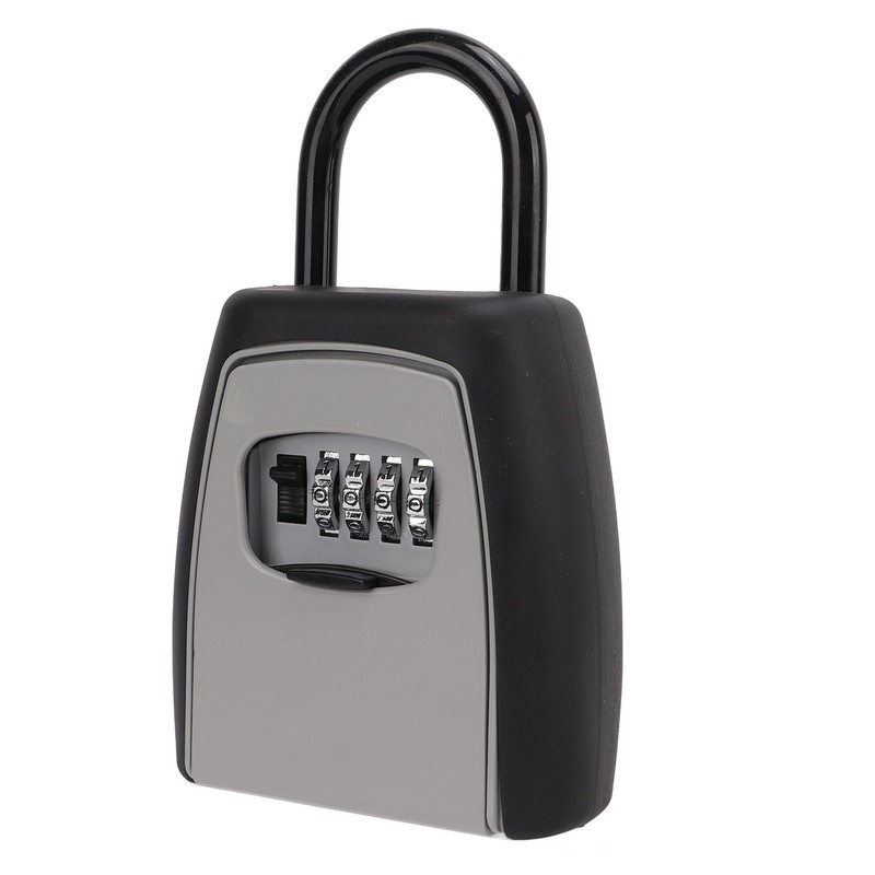 Key Lock Box Hanging Portable Resettable Password 4‑Digit Combination Lockbox