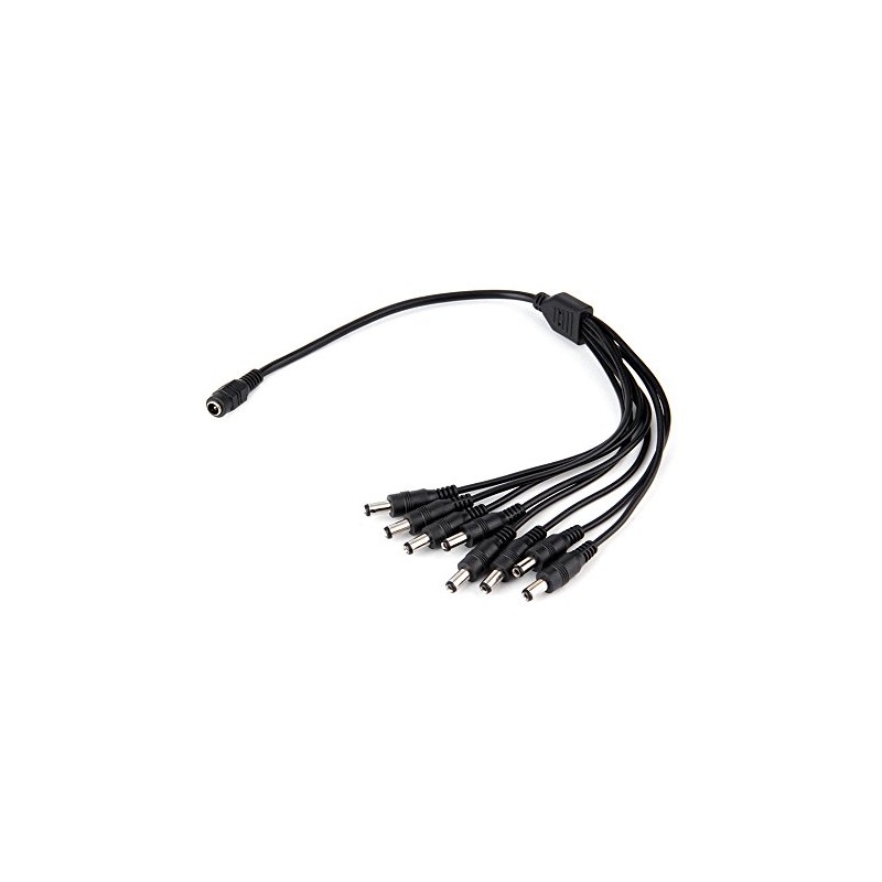 exgoofit 2-Pack DC 1 Female to 8 Male Output Power