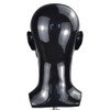 Si Fi PVC Mannequin Head Black Male Manikin Dummy Stand
