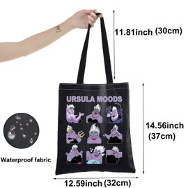 BWWKTOP Villains Ursula Tote Bag Ursula Fans Gift Ursula Moods Shoulder Bag Ursula Merchandise, Ursula Moods Bl, One Size