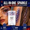 2Pcs Glitter Stick, Red White and Blue Glitter Stick, Rave