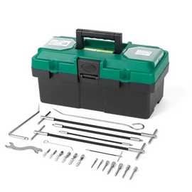 23-Piece Gland Packing Removal Tool Kit with Toolbox | Stainless Steel Extractor Set with Flexible Shaft & Corkscrew Hooks | for Pump, Valve & Industrial Seal Maintenance