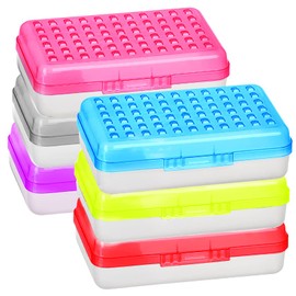 Plastic Pencil Box Large Capacity Pencil Boxes – 6 Pack Assorted colors, pencil box Plastic Pencil Case Office Supplies Storage Organizer Box - By Enday
