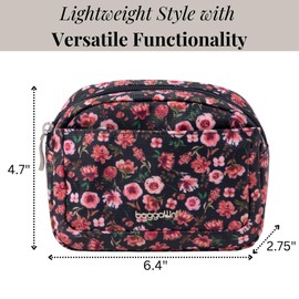 Baggallini Small Cosmetic Pocket - Lightweight 6x4 Inch Makeup Bag - Travel Essentials Makeup Organizer