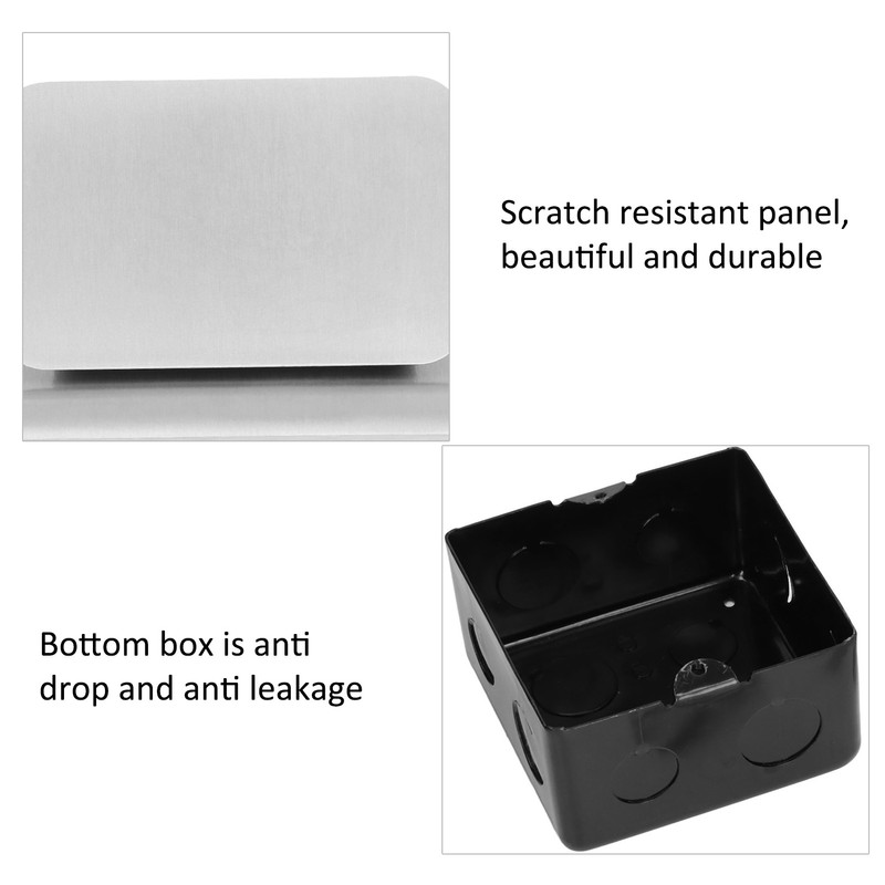 Concealed Recessed Socket Aluminum Alloy PC Desktop Outlet for Residences