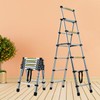 Telescopic A-Frame Aluminum Extension Ladder 1.7M + 2M Adjustable Folding