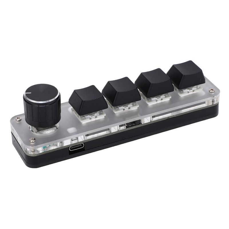 One Handed Mechanical Keyboard 4 Key with Adjustable RGB DIY