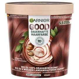 Garnier Good Permanent Hair Colour 5.5 Hibiscus Red Brown - Colouration without Ammonia, Up to 100% Grey Coverage, 1 Piece