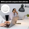 Desk Cable Grommet,2 Pcs Table Desk Grommet,White Desk Grommet 60mm,Computer