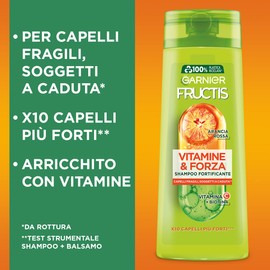 Shampoo Fructis Vitamine & Forza, per capelli fragili, Soggetti a caduta da rottura 250 ml