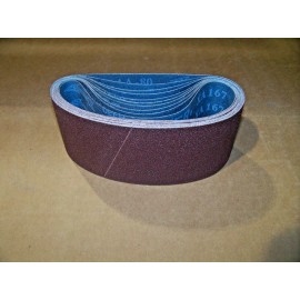Unbranded PREMIUM  A/O,  X-WEIGHT  SANDING  BELTS  3" X 21",  10 - PACK,  80-GRIT