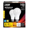 Feit Electric A19 100W Equivalent LED Light Bulbs, Dimmable, 3000k