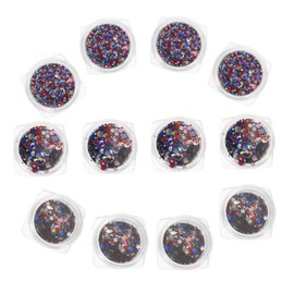 VICASKY Set of 12 Nail Art Sequins Manicure Glitters DIY Stars Glitter Stickers for Women Men Valentine's Day