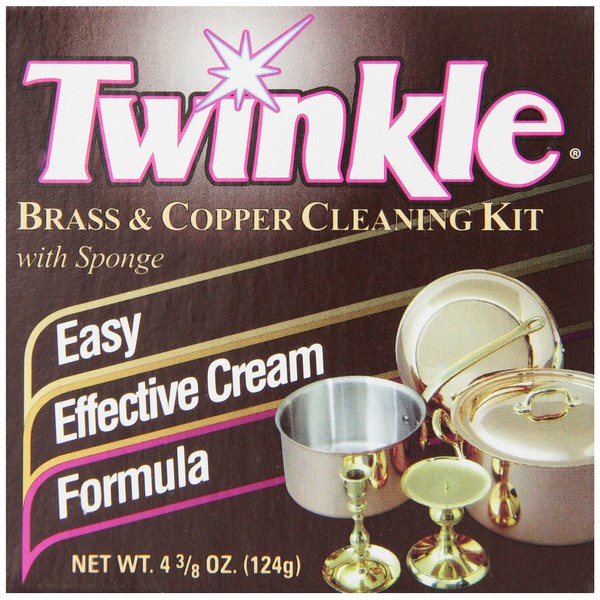 Twinkle Brass & Copper Cleaning Kit, Easy Effective Cream Formula, 4 3/8-Ounce Box (Pack of 12)