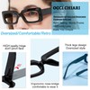 OCCI CHIARI 1.0x Black Reading Glasses for Women Large Rectangle
