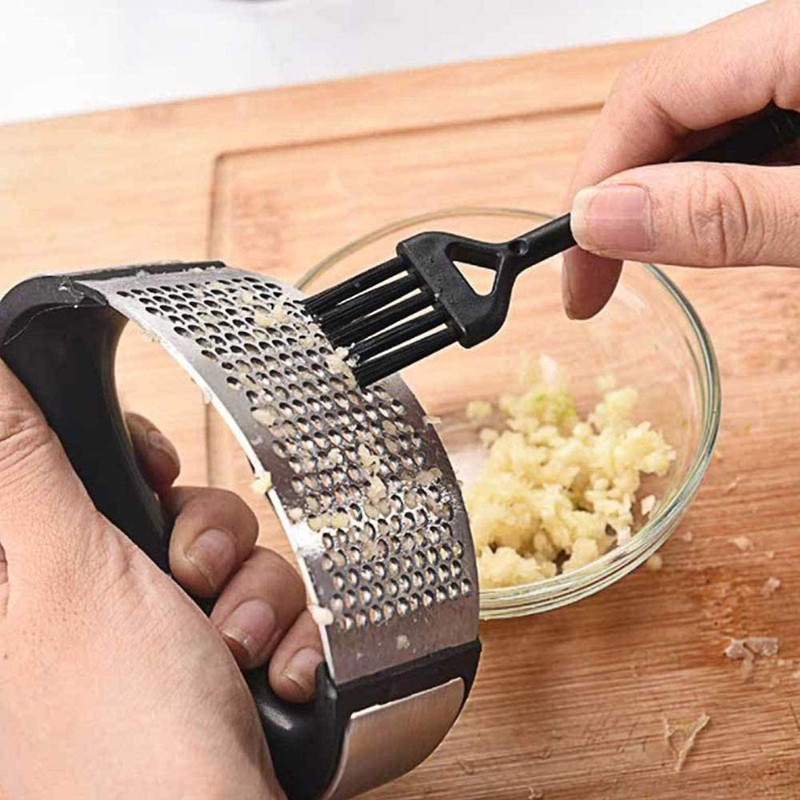 Garlic Press, Garlic Crusher, Ginger Crusher, 304 Stainless Steel, Ergonomic,