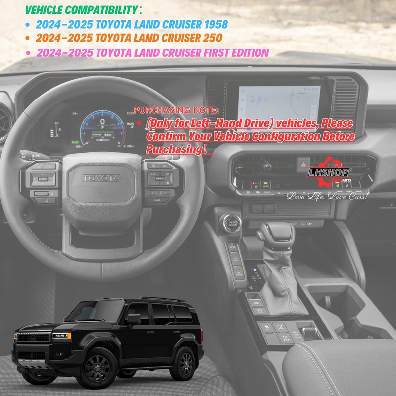 Center Console Cupholder Insert for 2025 2024 Toyota Land Cruiser