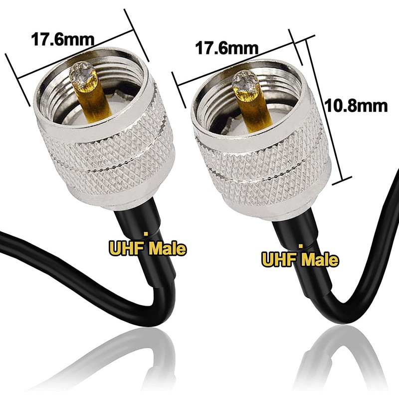 YILIANDUO CB Wireless Cable UHF Plug PL-259 to UHF Plug