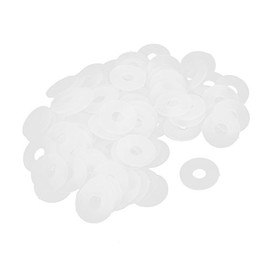 sourcing map Nylon Flat Washers 15mm OD 5mm ID 1mm Thickness Sealing Gasket for Faucet Pipe Water Hose, Clear, Pack of 100