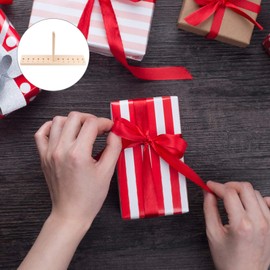 EXCEART Extended Wooden Bow Maker for Ribbon for Wreaths, Wooden Wreath Ribbon Bow Maker Bowknot Fixing Weaving Tool for Christmas Bows New Year Decorations Corsages Holiday Wreaths