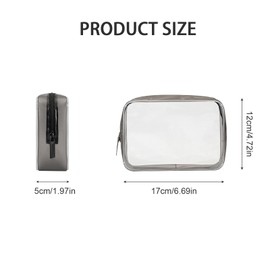 KEYRI Toiletry Bag Transparent Travel Bottles for Filling Empty Travel Bottles Set with Toiletry Bag for Liquids Leak-Proof Travel Set Bottles for Cosmetics Aeroplane, S, Black, Fashion
