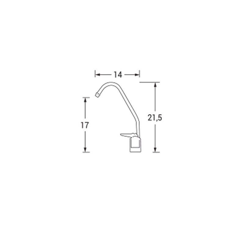 Black Chrome Plated Push Button Tap for Domestic Reverse Osmosis