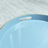 Spsyrine Round Blue Decorative Tray, 13" Plastic Serving Table Tray