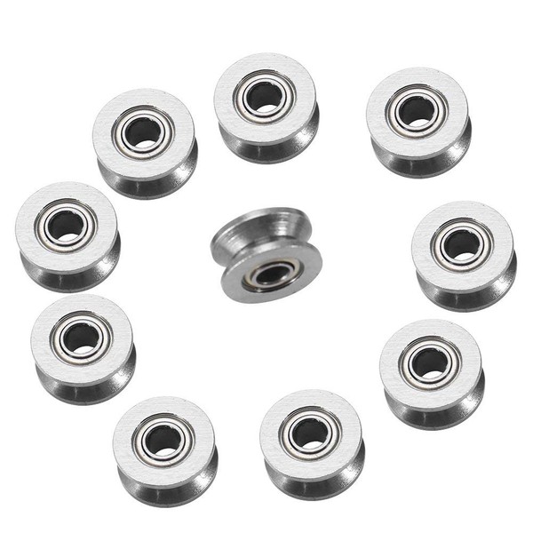 10PCS V624ZZ Miniature V Groove Pulley Steel V Guide Rail