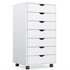 DUMOS 7 Drawer Chest Vertical File Cabinet Filing Cabinet Mobile